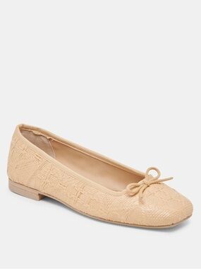 Dolce Vita Anisa Ballet Flats Lt Natural Woven Raffia